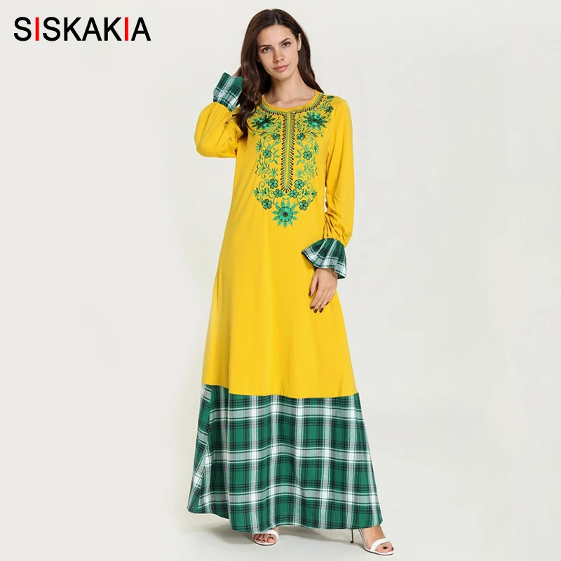 Мусульманское повседневное длинное платье новинка модная семейная одежда