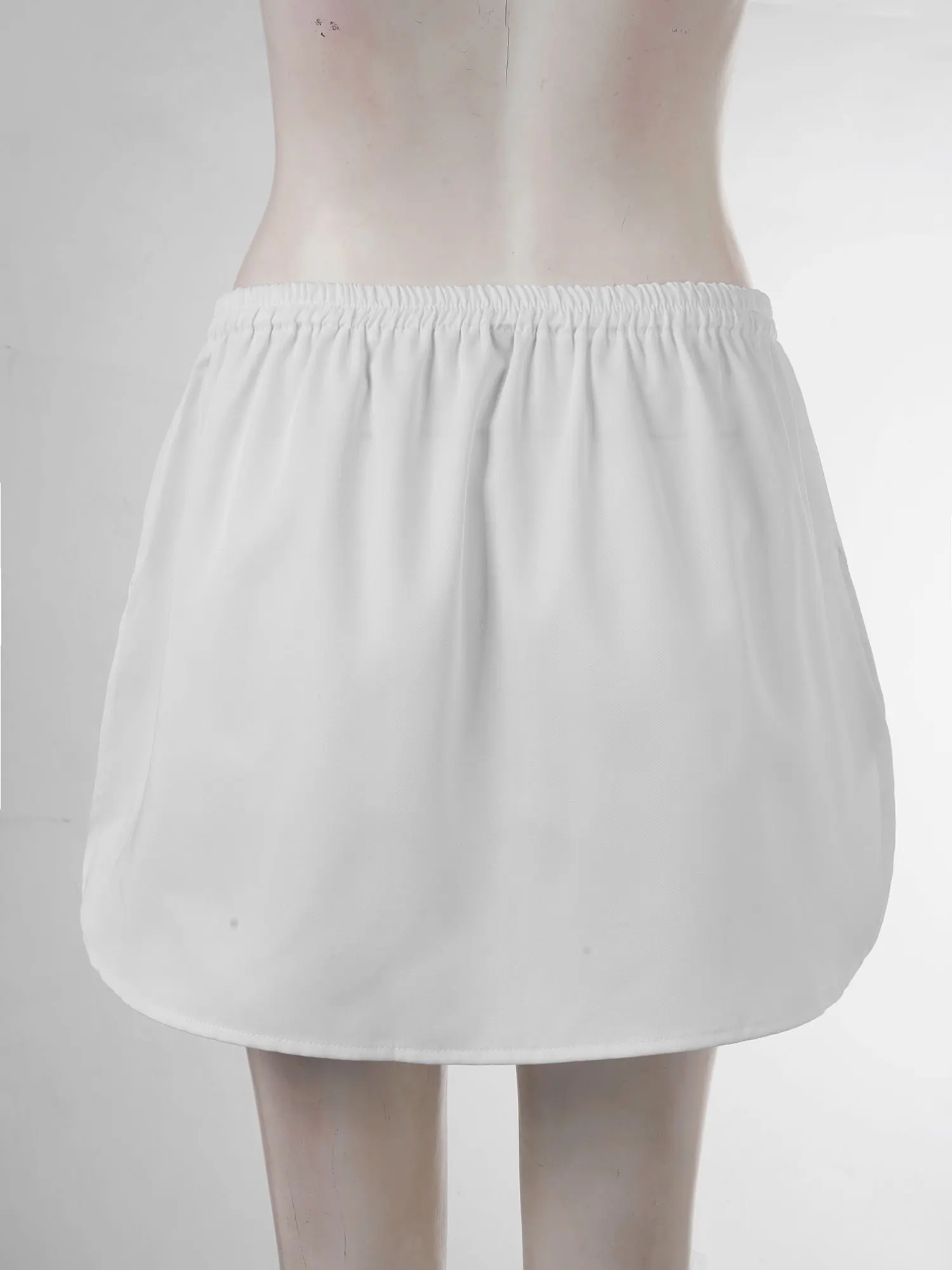 Женская юбка-подъюбник шифоновые полуоблегающие юбки короткие спереди длинные