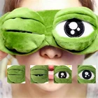 Забавная креативная 3D маска для глаз Pepe the Frog Sad Frog, зеленая маска для сна