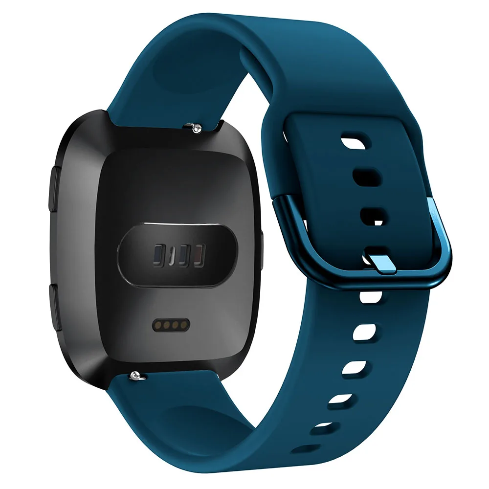 22 мм мягкий силиконовый ремешок для Fitbit часы Versa Замена аксессуары Браслет
