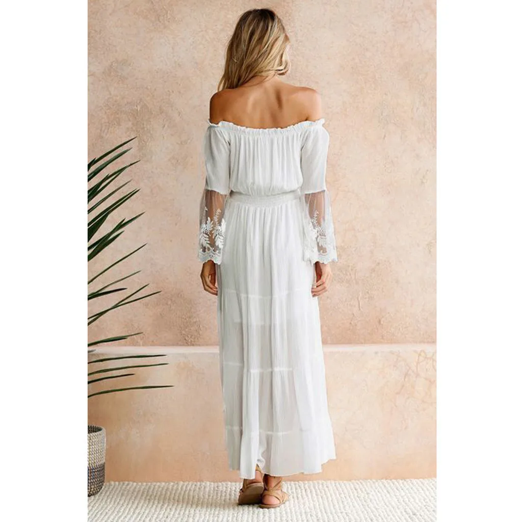 Женское богемное шифоновое платье летнее женское Пляжное повседневное