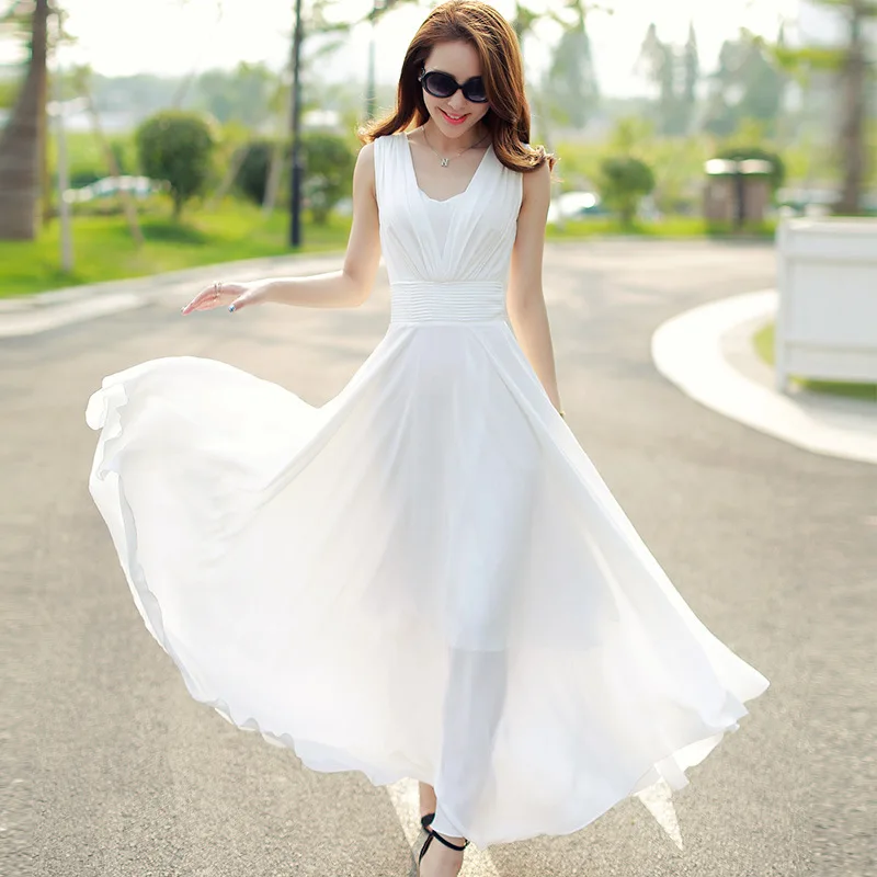 Платье 2020 длинное летнее пляжное платье шифоновое Vestidos Boho Verano Robe Femme элегантное