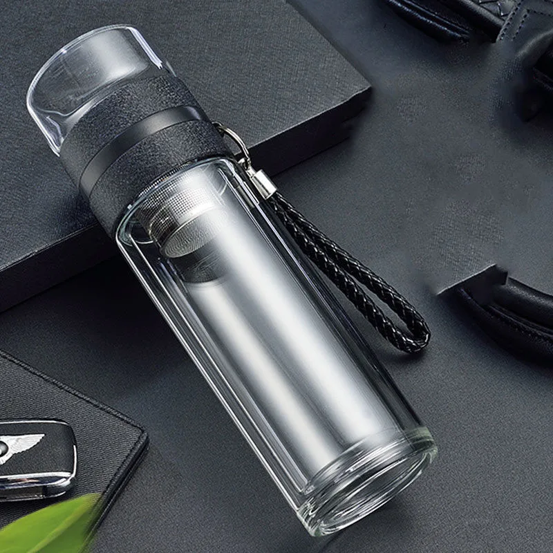 Двойная стеклянная разделительная чайная чашка для мужчин и женщин Мужская