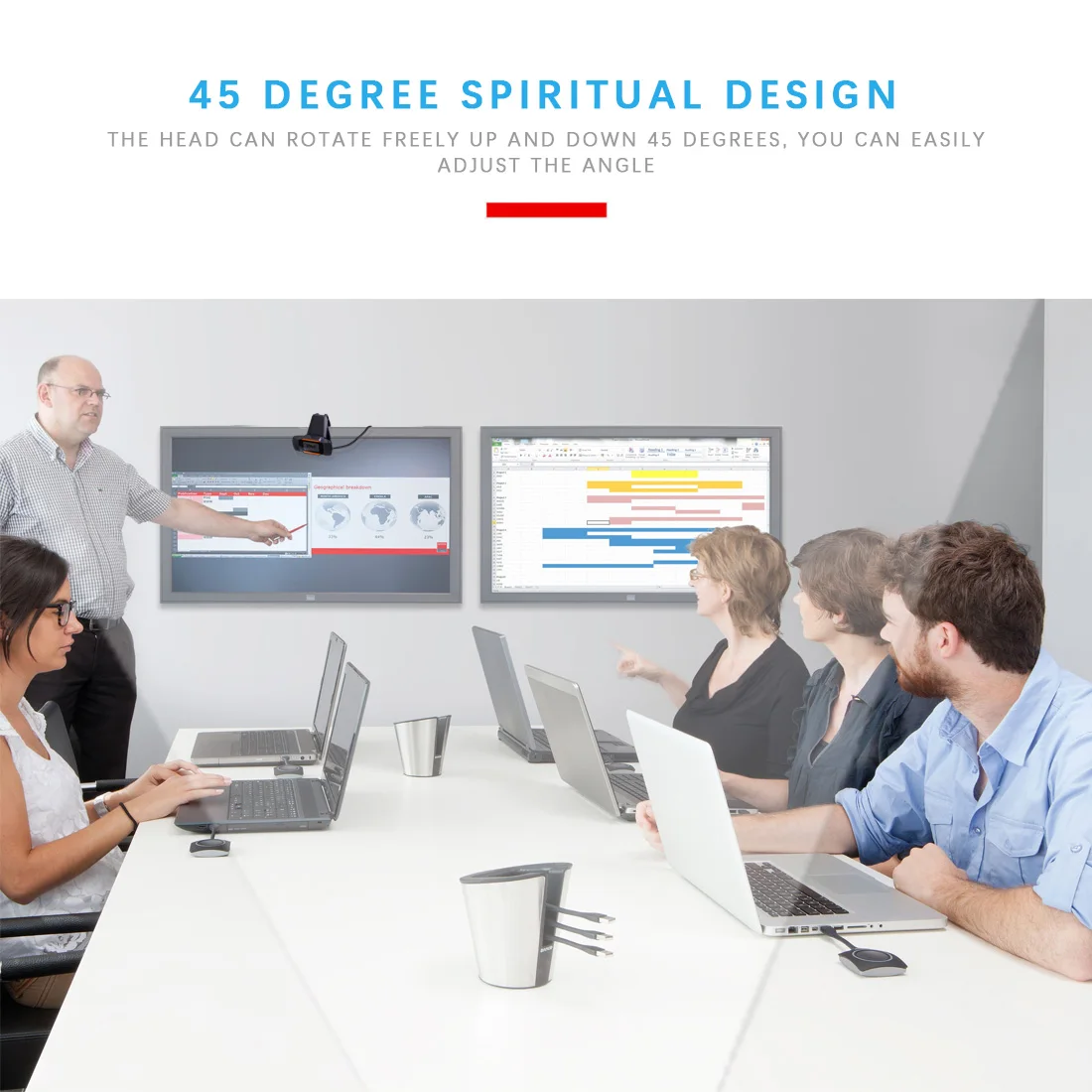 

HD Webcam Camera Rotatable Video Recording Web Camera with Microphone for PC Computer