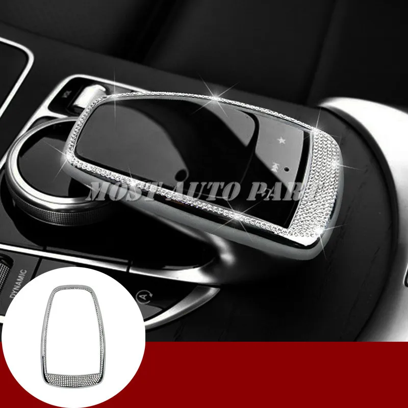 

Стразы стиль консоль управление мышью рамка отделка Крышка для Benz E класс W213 2017-2021 автомобильные аксессуары интерьер автомобиля украшение