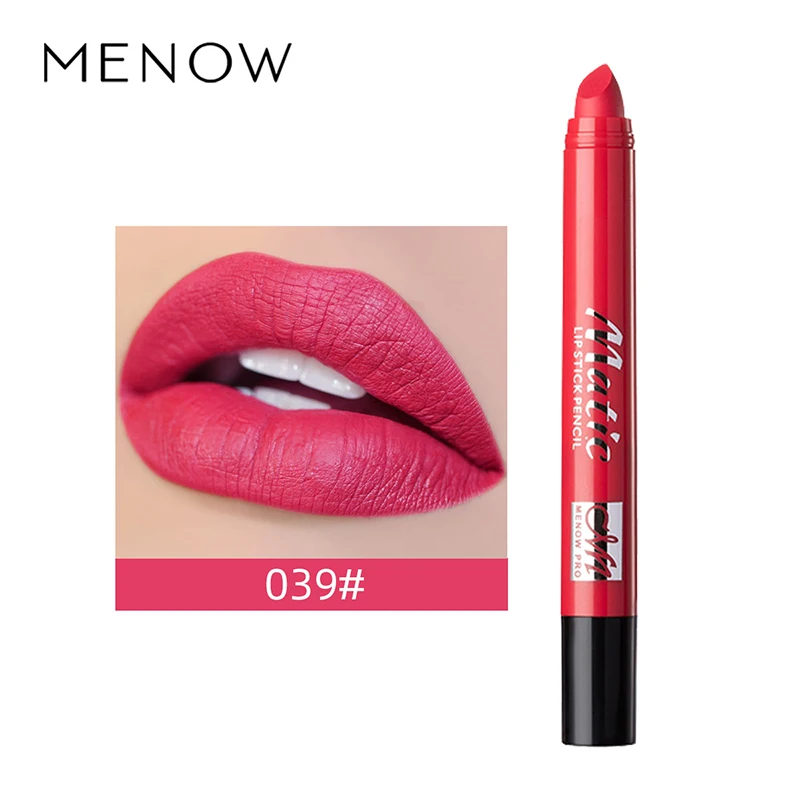 MENOW 6-color матовая тумана Kiss Proof вращающаяся губная помада ручка L549 - Цвет: 039