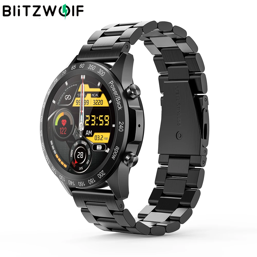 (Независимое воспроизведение музыки) BlitzWolf® BW HL4 Bluetooth Call Смарт часы для мужчин 24 / 7