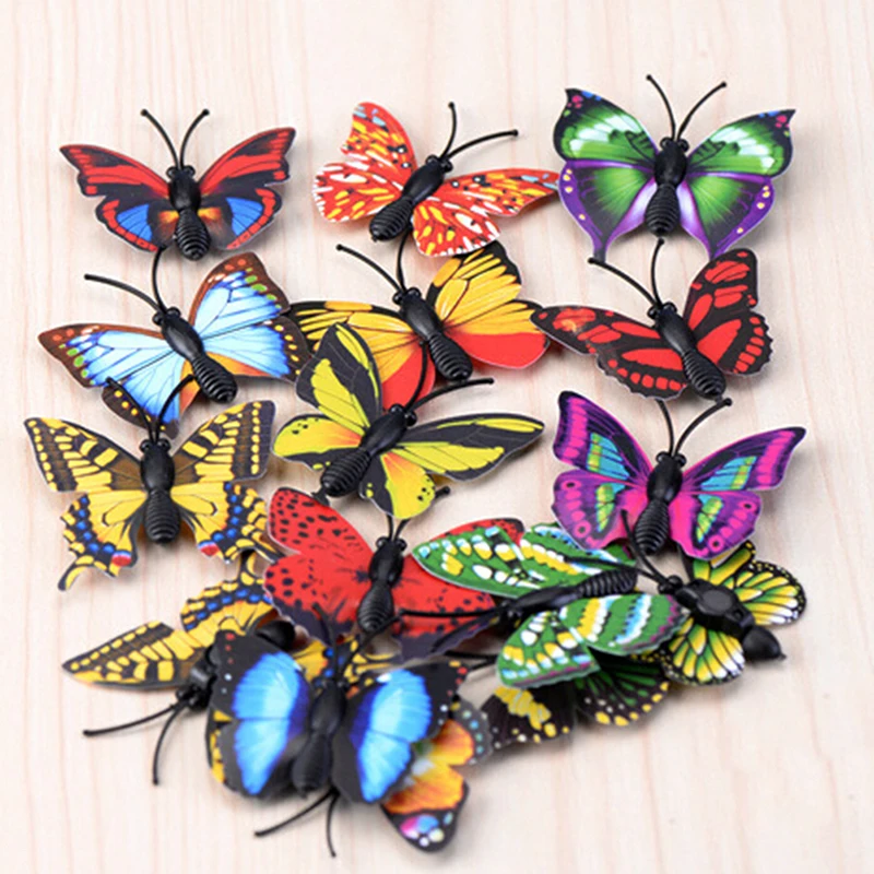 

4X Butterfly Miniature Fairy Garden Ornament Plant Pot Craft Dollhouse Decor DIY