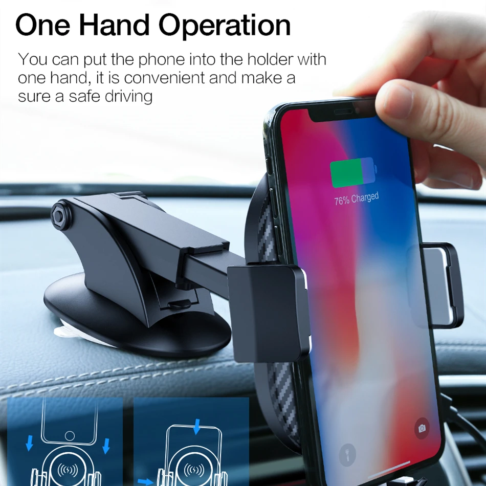 Автомобильный держатель для телефона iPhone с креплением на лобовое