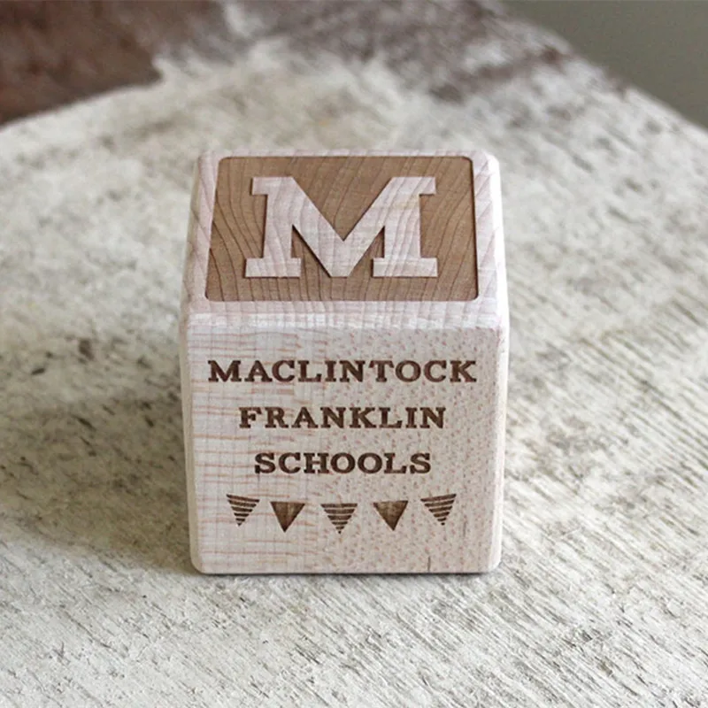 Детский блок с гравировкой персонализированные деревянные кубики для маленьких