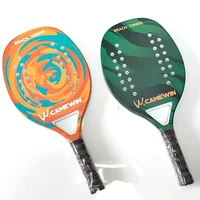 adult professional full carbon beach tennis paddle racket soft eva face tennis raqueta with bag 40