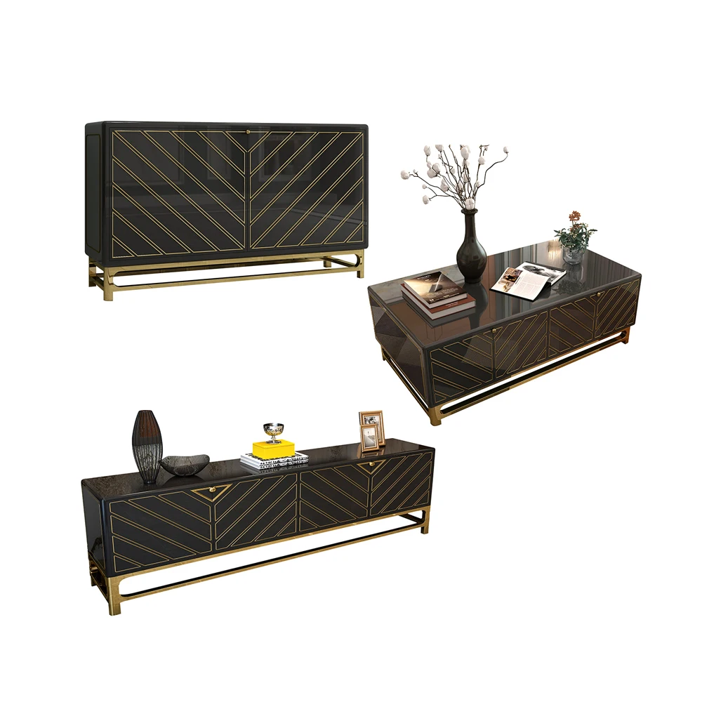 

Подставка для телевизора, подставка для монитора для гостиной, mueble stalinite, дизайнерский ТВ-столик из нержавеющей стали + кофейный столик для ц...