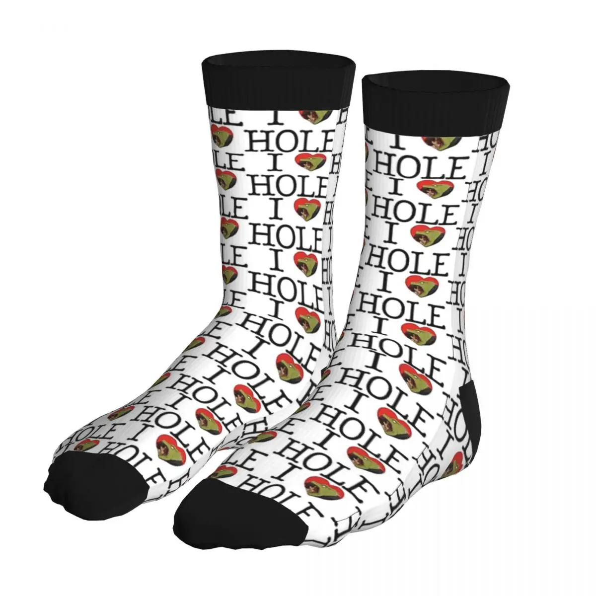 

For Men Dorohedoro I Love Hole Socks 90% Polyester Tops Awesome Socks Anime Manga Middle Tube Socks New Arrival Socks