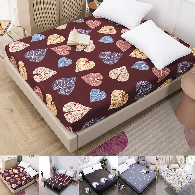 Водонепроницаемый защитный матрас наматрасник с принтом постельное белье