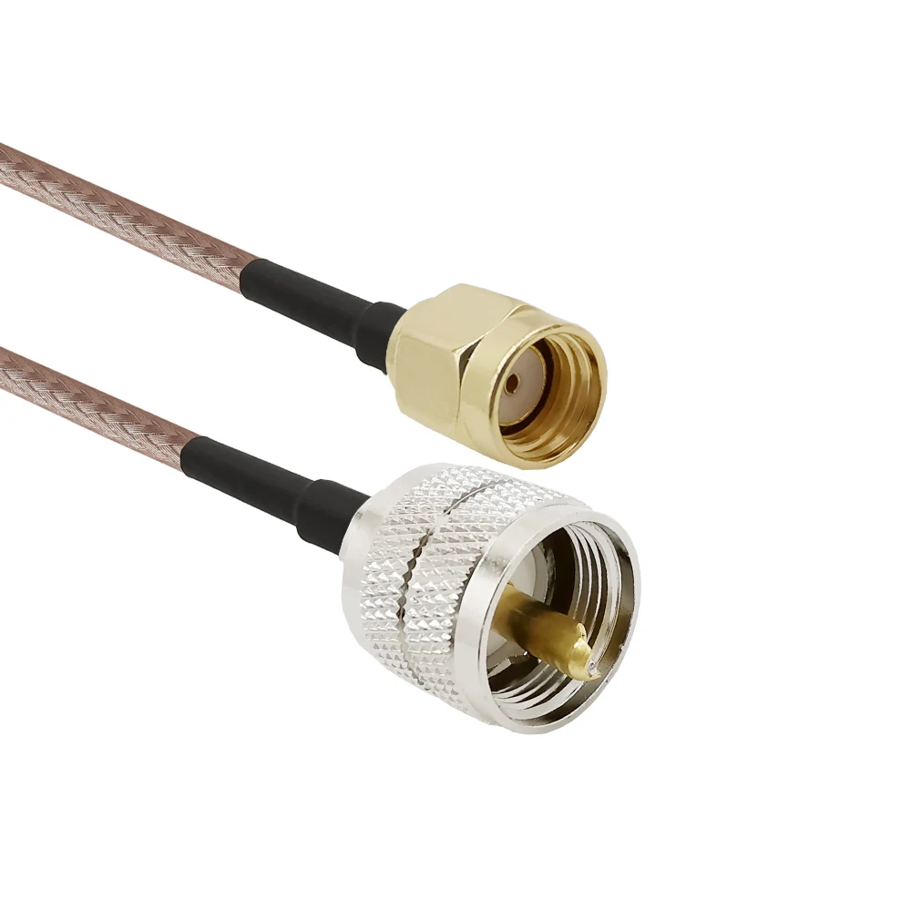 

RP SMA Male to UHF PL259 Male RG316 Extension Cable for Ham Radio UHF to RP SMA Plug Adapter RF Coaxial Coax Cable