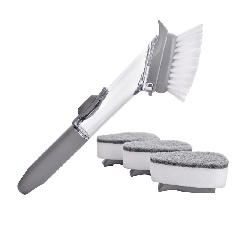 ADOREHOUSE 2 в 1 кухонная щетка для чистки съемная инструмент мытья посуды