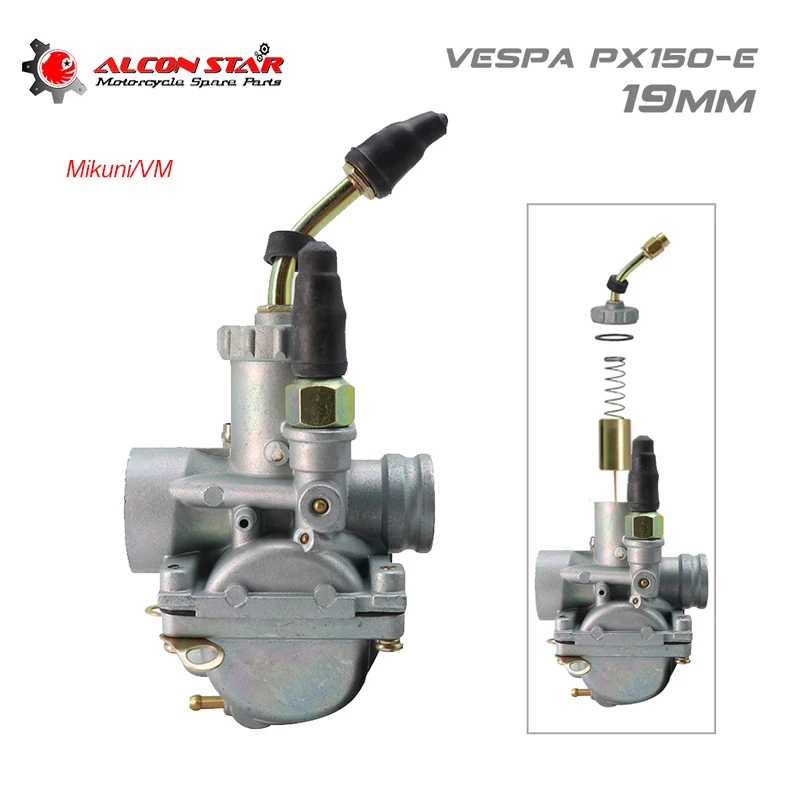 Карбюратор для мотоцикла Alconstar Mikuni Vespa VM16 19 мм PZ19 подходит двигателя 100cc 200cc