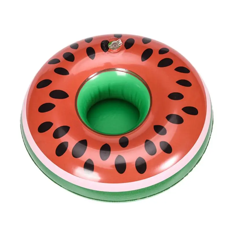 

P15C Waterpark Children Toys Watermelon Cup Holder Coaster Floating Inflatable Drink Bottle Case