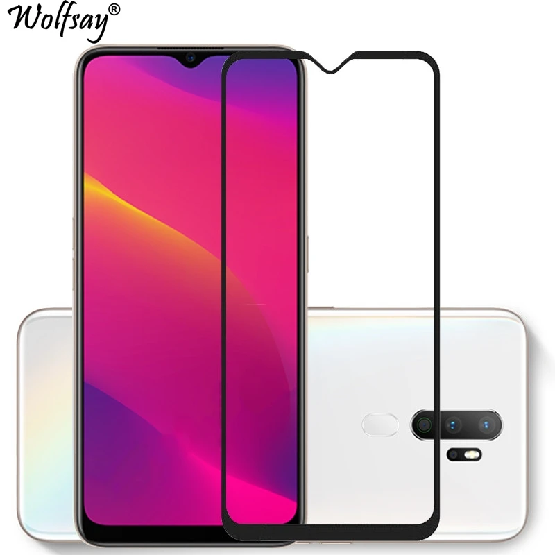 Закаленное стекло с полным покрытием для Oppo A9 2020 Защита экрана клеем всего