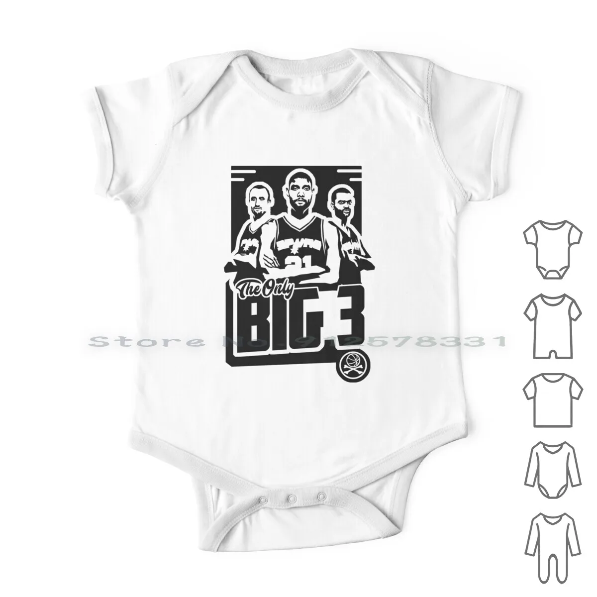 

The Big 3 Newborn Baby Clothes Rompers Cotton Jumpsuits Tim Duncan Tony Parker Manu Ginobili Finals Basketball Mvp Infant Long