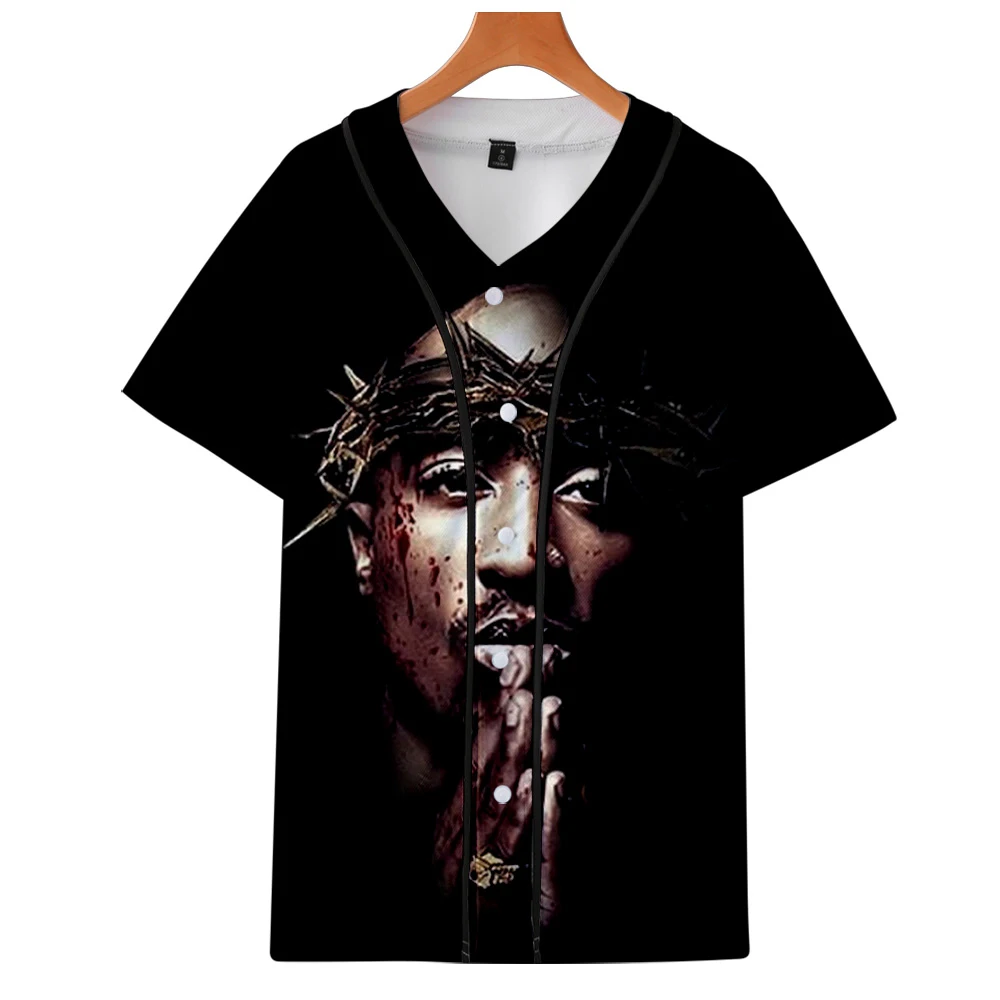 Футболка бейсбольная 2PAC для мужчин и женщин повседневная Милая одежда 3D топы с