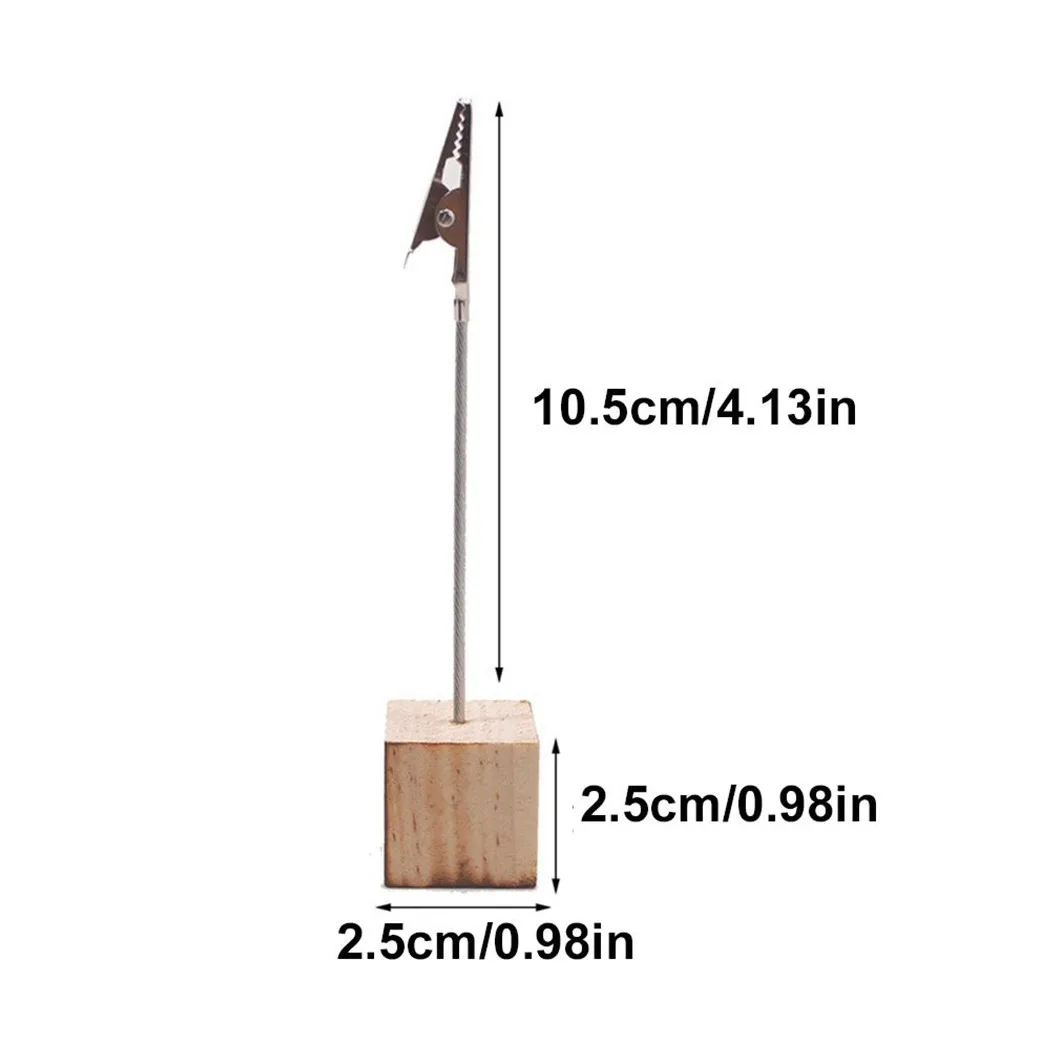 

10x Wooden Metal Photo Alligator Clip Memo Diy Wire Picture Frame Table Stand Cards Numbers Artworks Labels Pictures Photo Signs