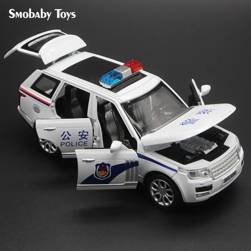 1:32 Сплав Range Rover полицейский автомобиль роскошный внедорожник настоящие Policecar
