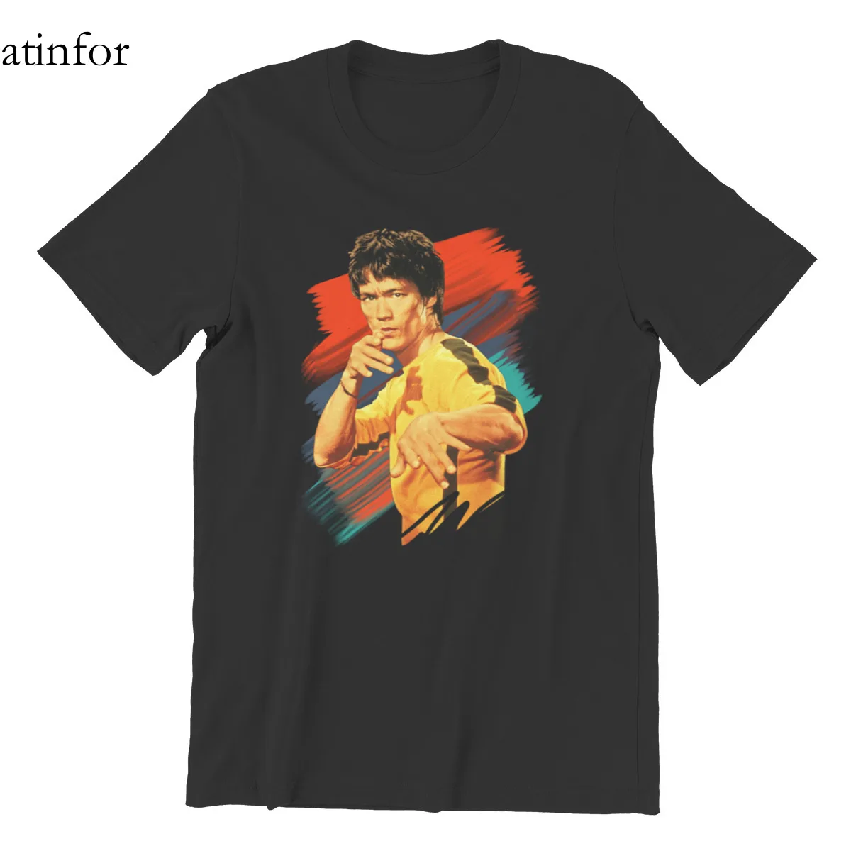 

Antifor Брюса Ли и рисунком «кунг-фу» легенда черный, красный в стиле готик-панк 2021 90s эстетическое футболки 108693