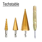 Ступенчатое сверло с титановым покрытием, Шестиугольник-сверло для метала и дерева