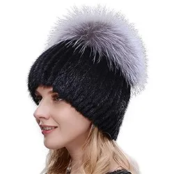 JERYAFUR, новые модные зимние шляпы для женщин, меховая шапка из натуральной норки, женские Лоскутные Шапки из лисьего меха, смешанные цвета, внутренние вязаные шапки, теплые
