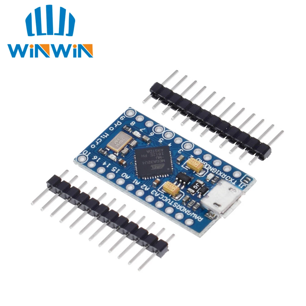Бесплатная доставка Набор из 10 шт. Pro Micro ATmega32U4 5V/16 МГц модуль с 2 ряда штыревой