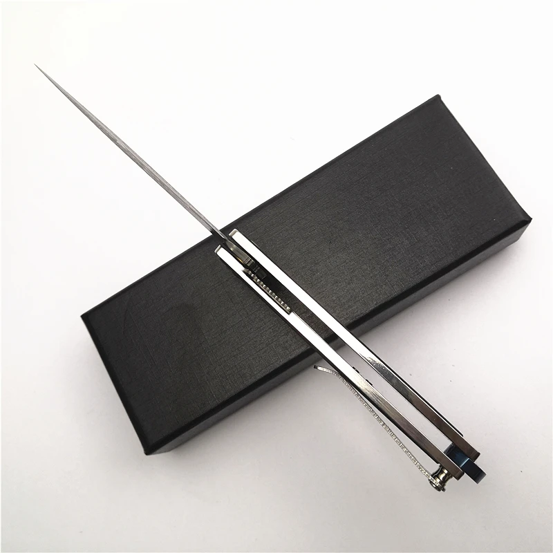 Новинка дамасское лезвие Free Wolf FW03 ручка из углеродного волокна Flipper