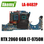 Материнская плата для ноутбука HP OMEN 15-DH, материнская плата с RTX 2060 6 ГБ GPU + SRF6U i7-9750H CPU 100%