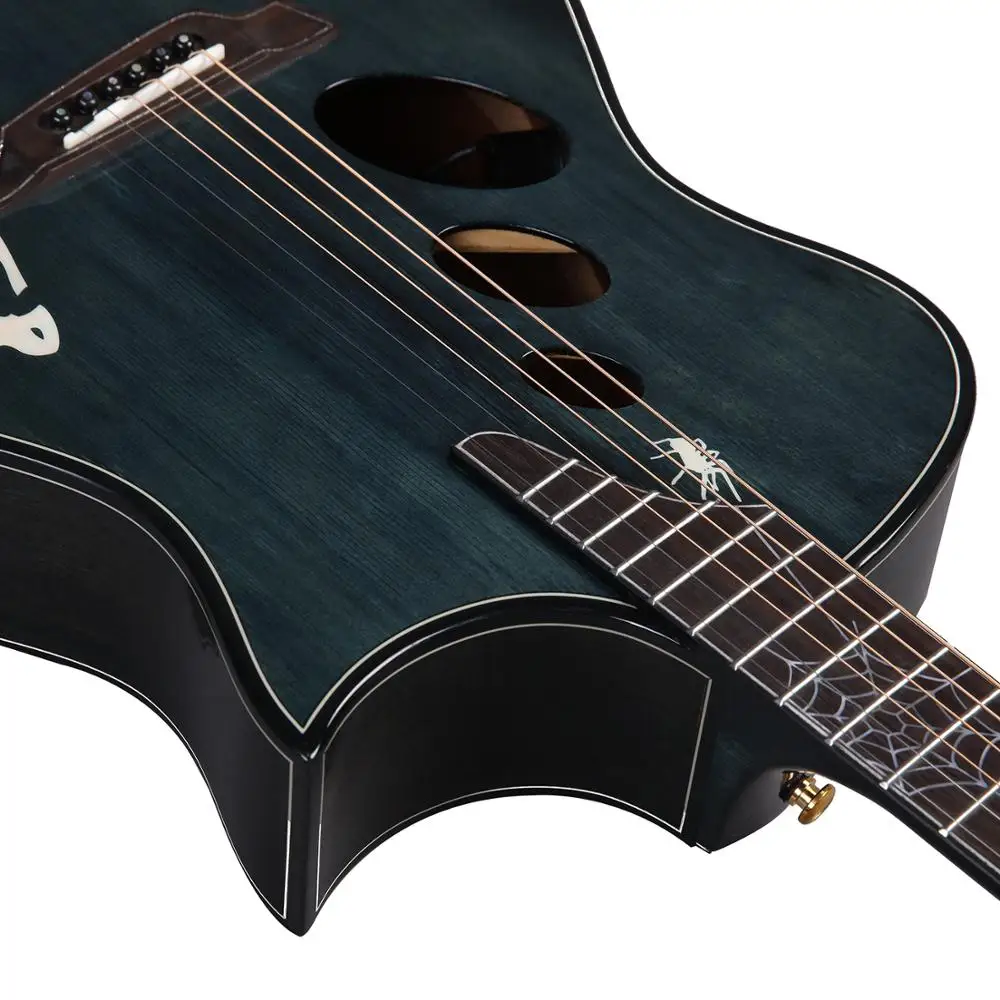 Цветная гитара spider BL ручной работы акустическая электрическая ra acustica | Спорт и