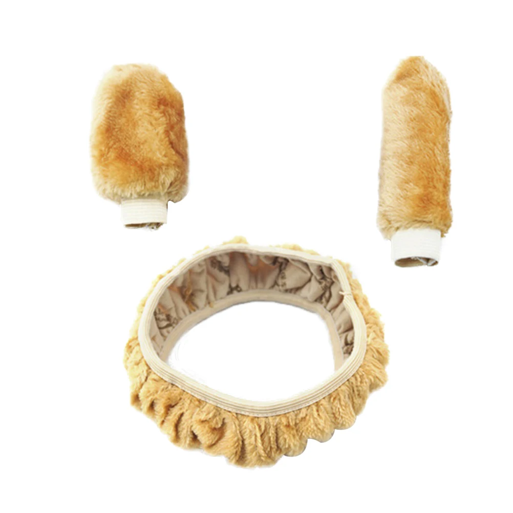 

CR Universal Fluffy Steering Wheel Cover Handbrake Cover And Gear Shift Cover Set