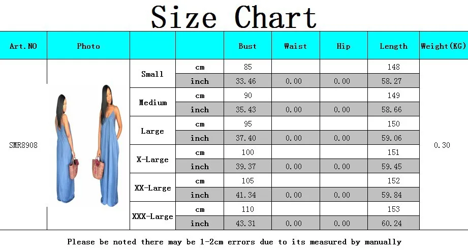 

Ursuper New Dress Stylish V Neck Maxi Denim Dress Summer Women 2021