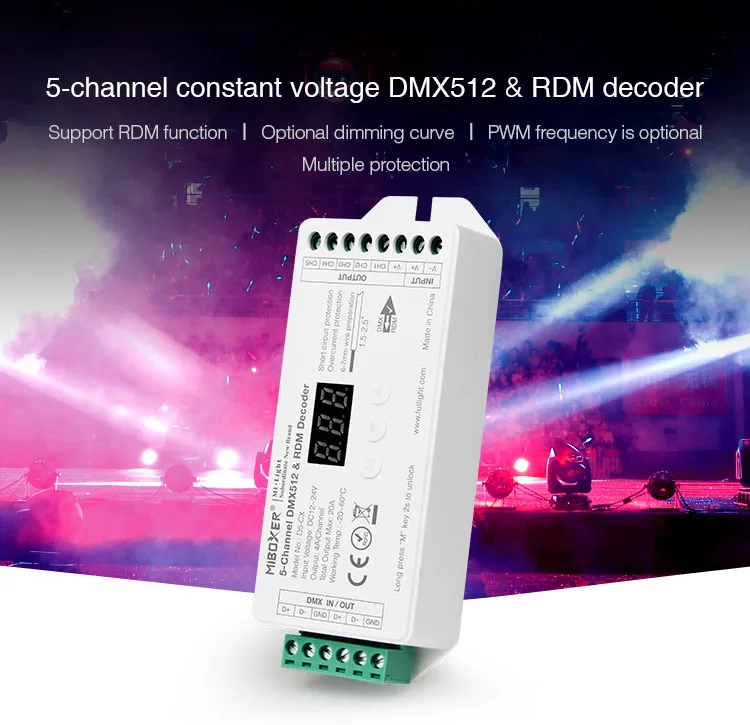 DC12-24V D1-CX D2-CX D3-CX D4-CX 1 2 3 4 5 Channel постоянное напряжение DMX512 RDM декодер 1CH 2CH 3CH 5CH для