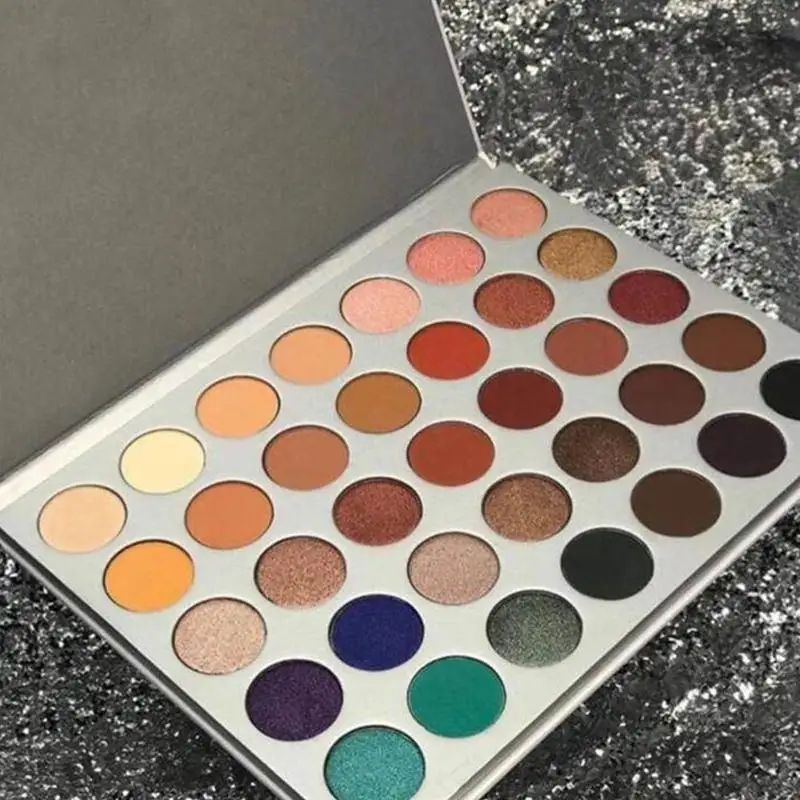 35 цветов Палитра теней для век с блестящими блестками Макияж пудра мерцающие