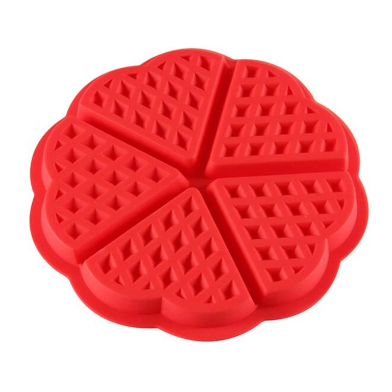 Форма в форме сердца для вафеля 5 ячеек форма духовки торта силиконовая украшение