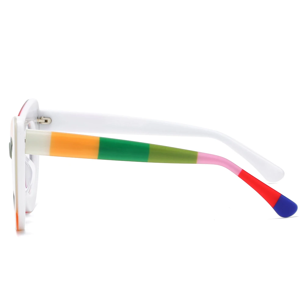 

Multi-color Stitching Fashion Trend Cat Eye Design Sheet Acetate Retro Glasses Men's Glasses Frame Women's Optical Prescription