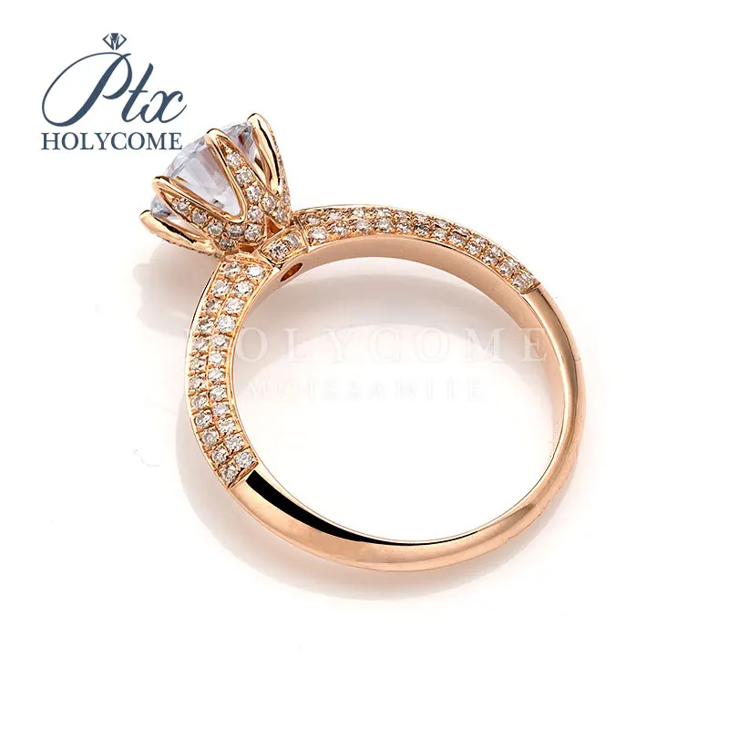 Серьги-гвоздики с бриллиантами 14k очаровательные кольца из розового золота