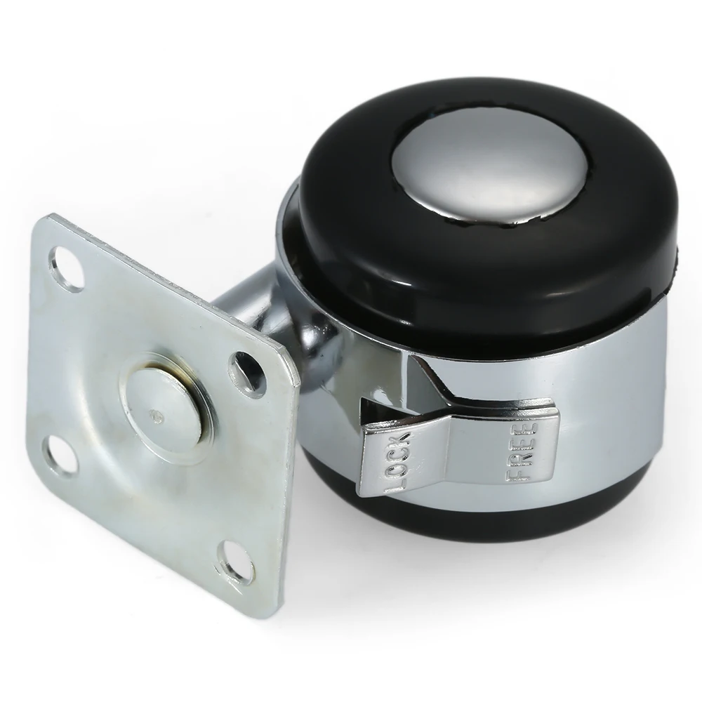 Плоский колесико для мебели с пластиной колеса из цинкового сплава нейлоновые