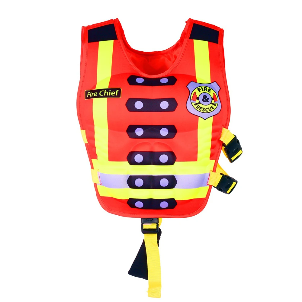 

2022 new children's swimming buoyancy vest foam safety life jacket boys and girls fire captain little princess floating vest