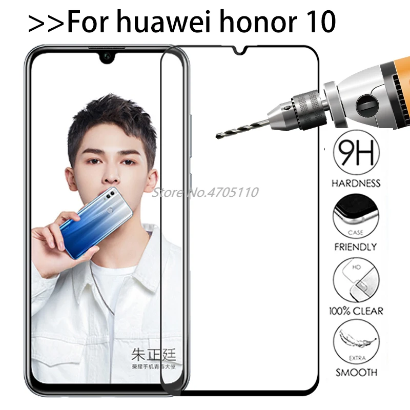 Стекло для Huawei Honor 10 Lite с полным покрытием закаленное стекло Honer Light lite Honor10lite Honor10