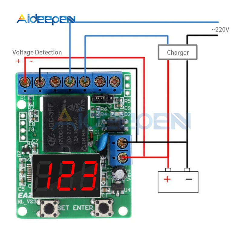 DC 12V 24V светодиодный цифровой контроль релейного переключателя плата модуль реле