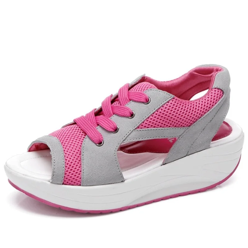 Женские сандалии WDZKN на толстой подошве удобные повседневные туфли с открытым