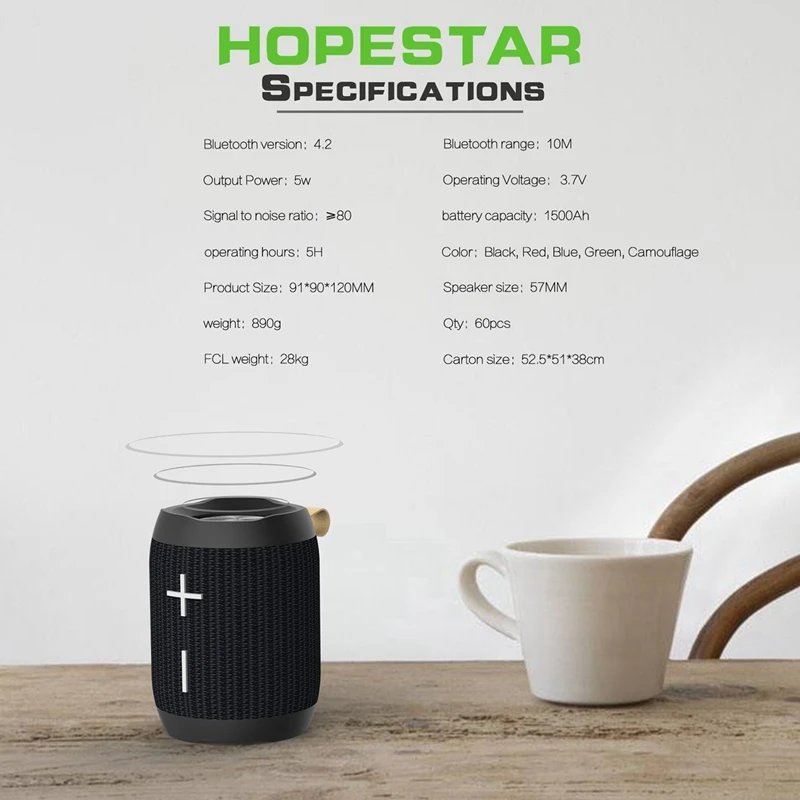 Хит продаж 3C-Hopestar P13 портативный уличный Bluetooth водонепроницаемый динамик