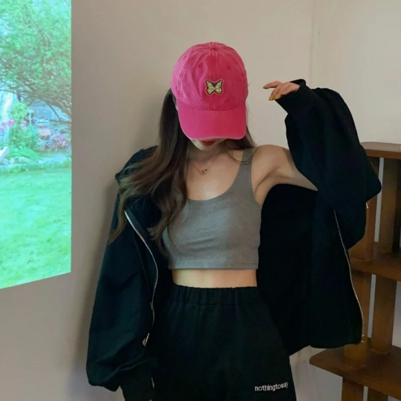 Белый маленький жилет на бретелях Женская Корейская версия лето тонкая и