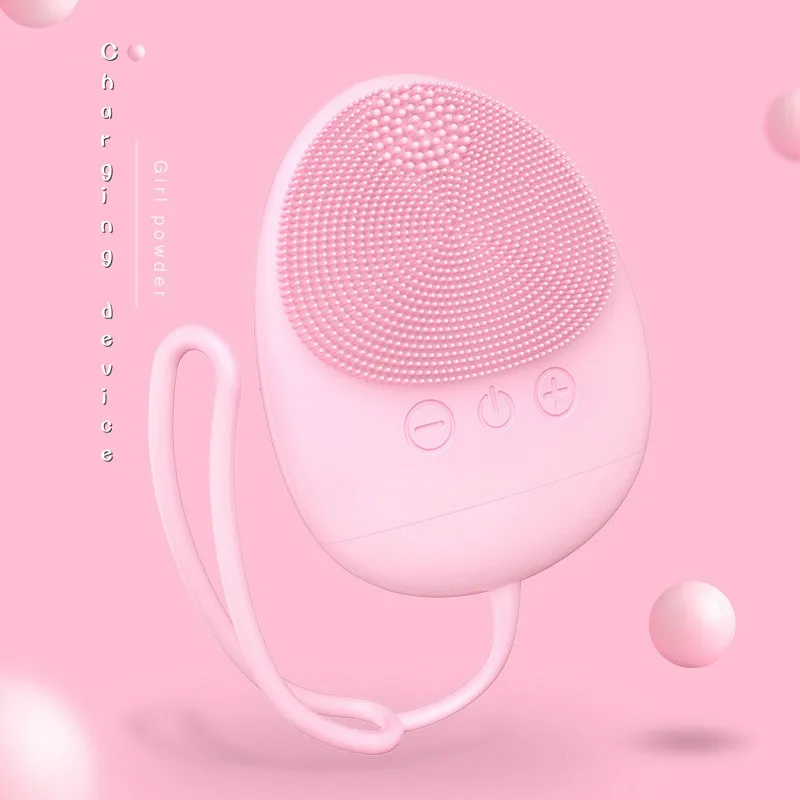 Электрическая мини щетка для очищения лица от USB и батареи силиконовый звуковой