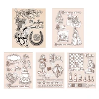 new arrival 2021 clear stamps scrapbooking paper making horse birthday checkmate natural embossing craft card transparent seal
